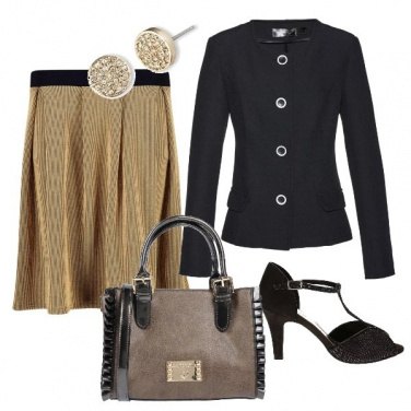 Outfit La gonna metalizzata
