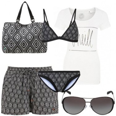Outfit Mare in black and white