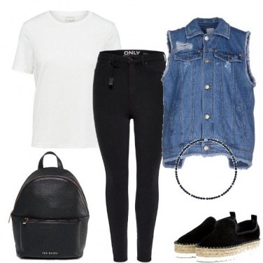 Outfit Il gilet in denim