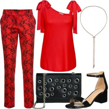 Outfit Rosso protagonista in low cost