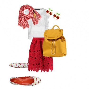 Outfit Trendy Red