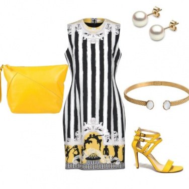 Outfit Righe sul vestito