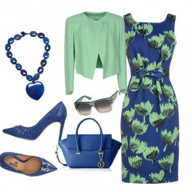 Outfit Green and blue