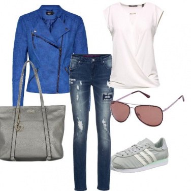 Outfit Il giubbotto blu