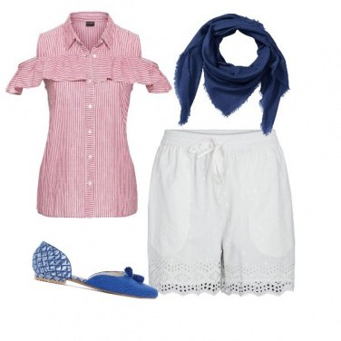 Outfit Il merletto con le righe
