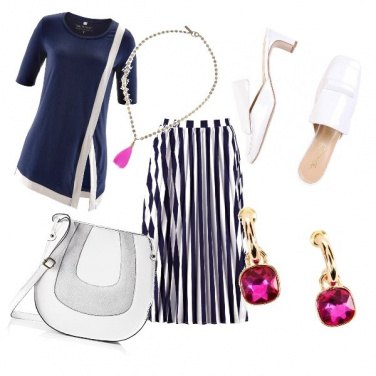Outfit Geometrie blu navy