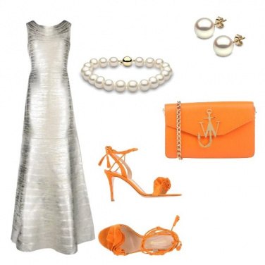 Outfit Festival di Cannes: pearls and orange