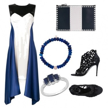 Outfit Blue-nero-white