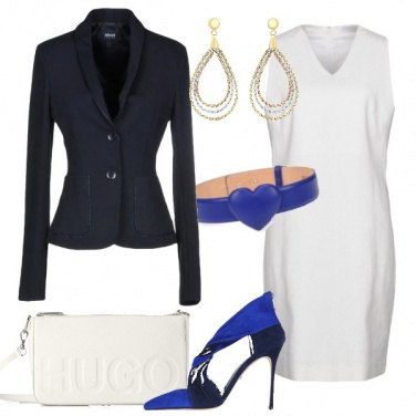 Outfit Cintura sul vestito bianco