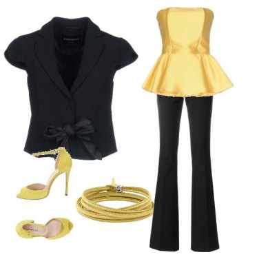 Outfit Black and yellow