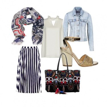 Outfit CMPS Variazioni in bianco e blu