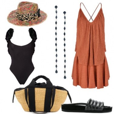 Outfit Il copricostume arancione