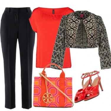Outfit Chic in black and orange