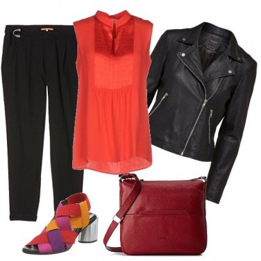 Outfit Giubbotto in pelle