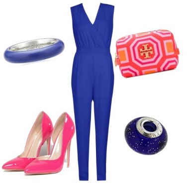 Outfit Blu e rosa
