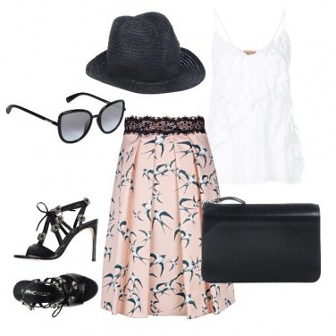 Outfit La gonna con le rondini