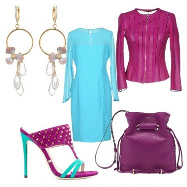 Outfit Viola&turchese