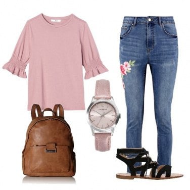 Outfit Denim e pink