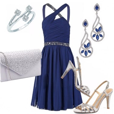 Outfit Blue and silver