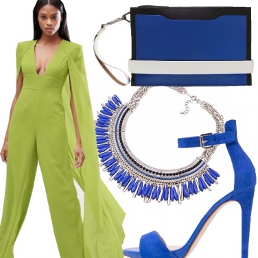Outfit Lime & blue