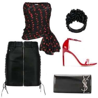 Outfit Il top a pois