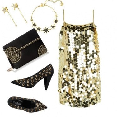 Outfit Gold night