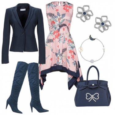Outfit Botas Azul Un solo color Mujer: 1 Outfit Mujer | Bantoa