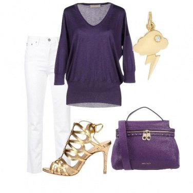 Outfit Purple and gold