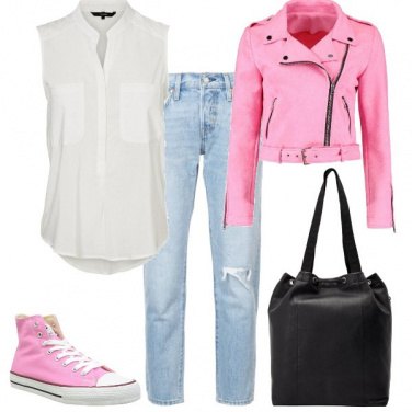 Outfit Biker e jeans, un classico