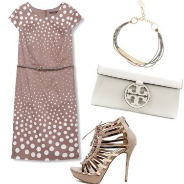Outfit Pois e sandalo gioiello