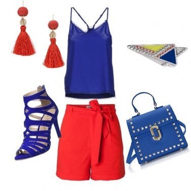 Outfit Red and blue passion
