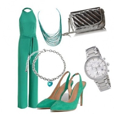 Outfit Verde e argento low cost