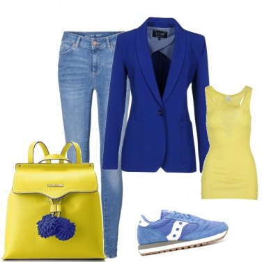 Outfit Zaino giallo