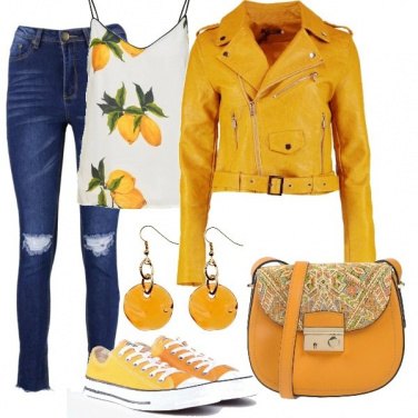 Outfit Converse al limone
