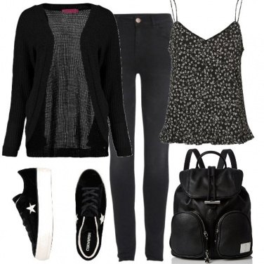 Outfit Converse nere