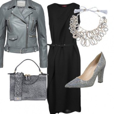 Outfit Il chiodo argento