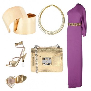 Outfit Gold & purple