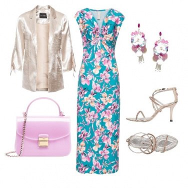 Outfit Fiori e argento