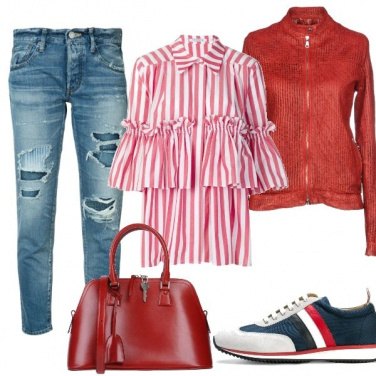 Outfit Camicia a righe