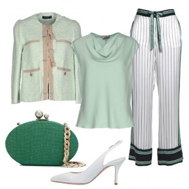 Outfit Bianco e pastello