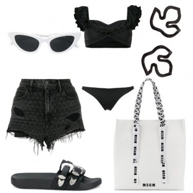 Outfit Rock anche al mare