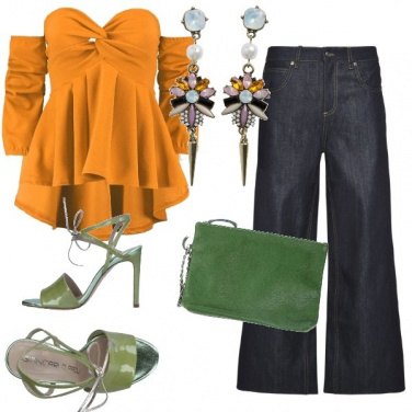 Outfit Verde chic