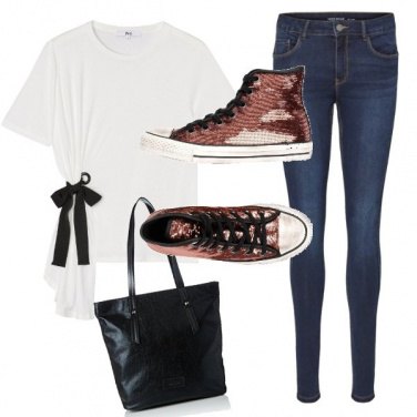 Outfit Converse bronzo