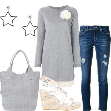 Outfit Grigio e blu