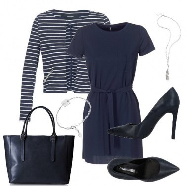 Outfit Ufficio in blu