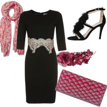 Outfit Nero e Magenta