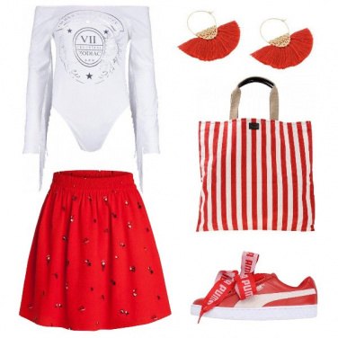 Outfit Se ami il rosso