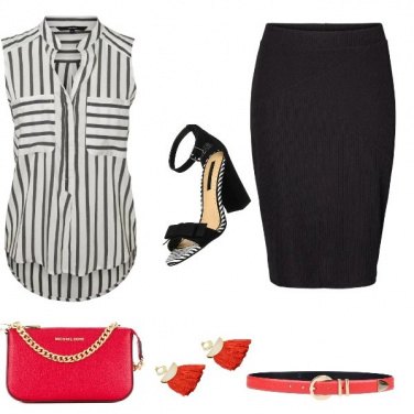 Outfit Rosso e nero