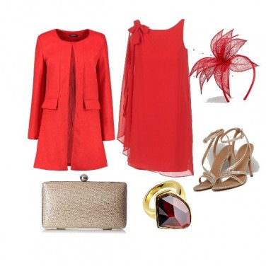 Outfit CMPS In rosso per la sposa