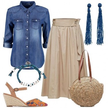 Outfit Denim e sabbia